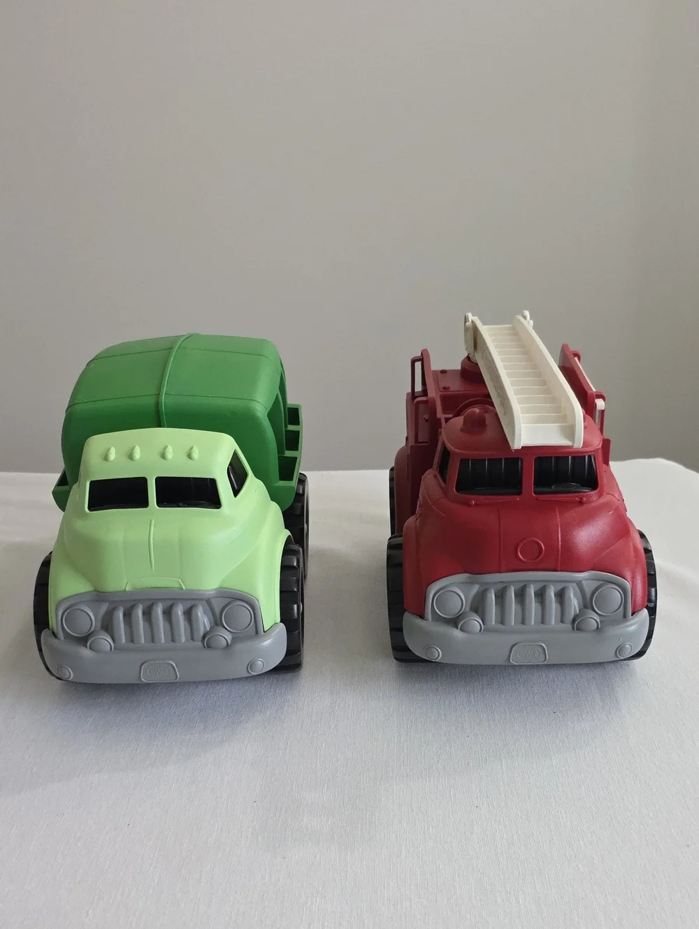 Green Toys Green Recycle Truck & Red Fire Engine Lot Of 2 Toy Vehicles USA Made